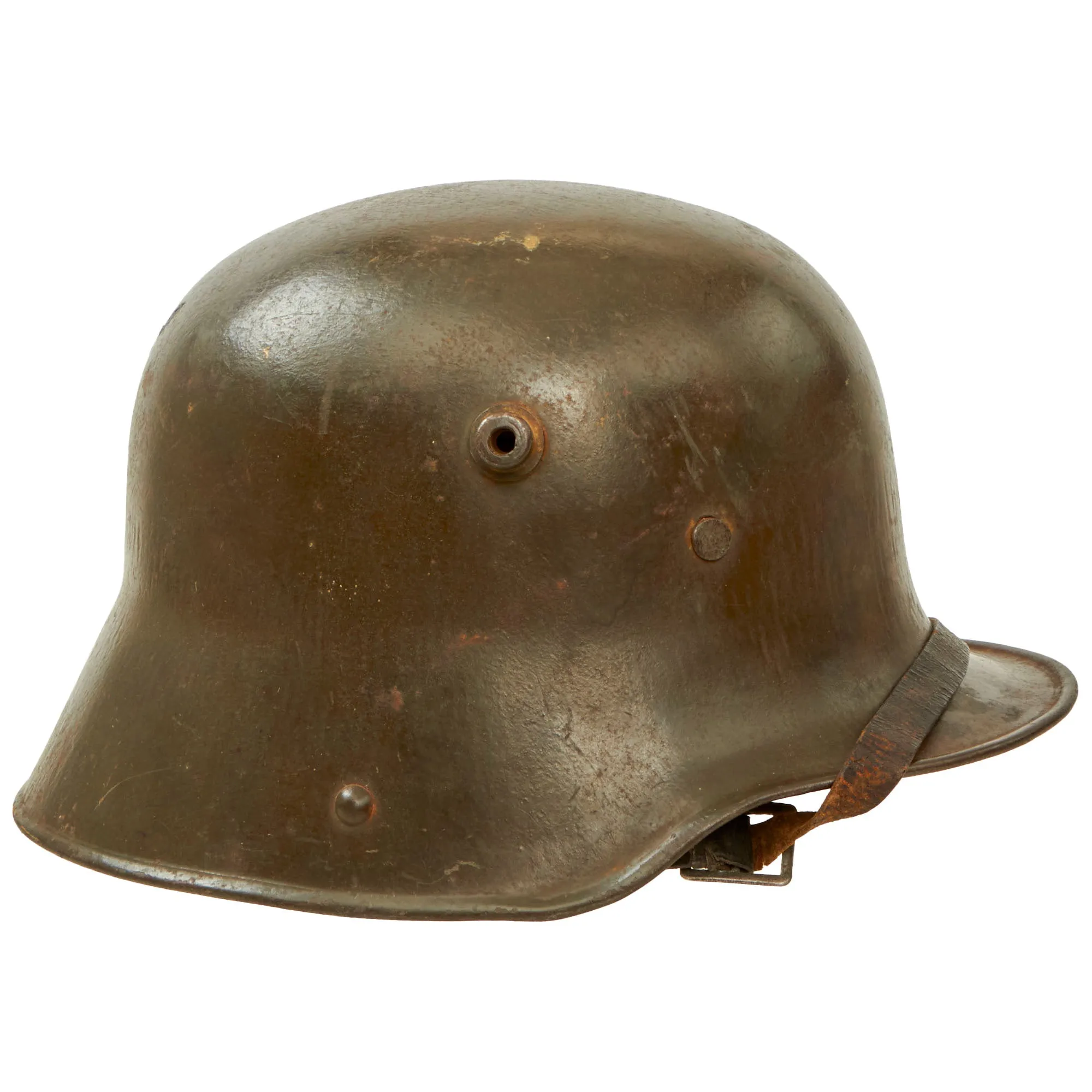 Original Imperial German WWI Complete M1916 Stahlhelm with M17 Liner & Chinstrap - Stamped ET64