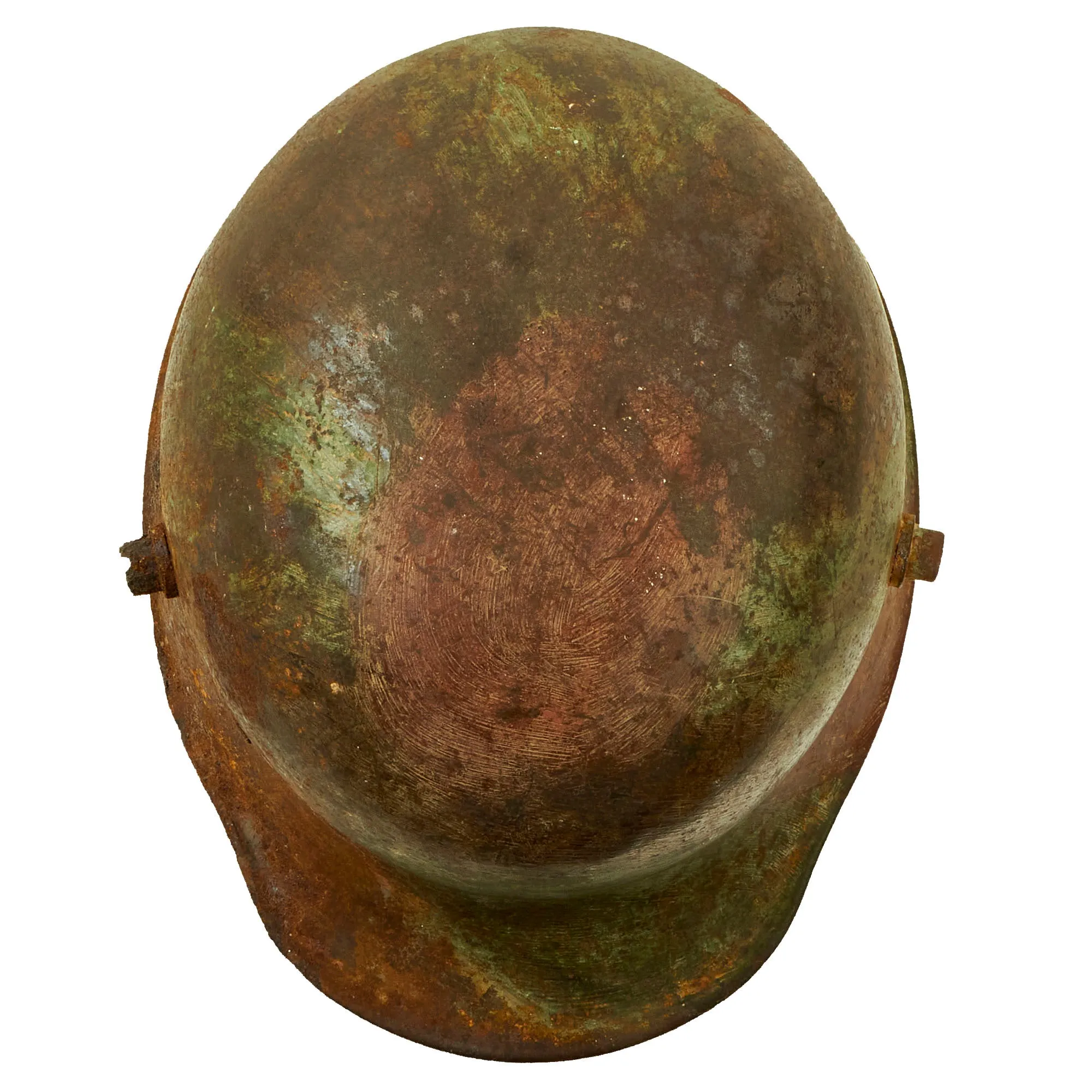 Original Imperial German WWI M-1916 M16 Stahlhelm Helmet with Panel Camouflage Paint - marked B.F.64.