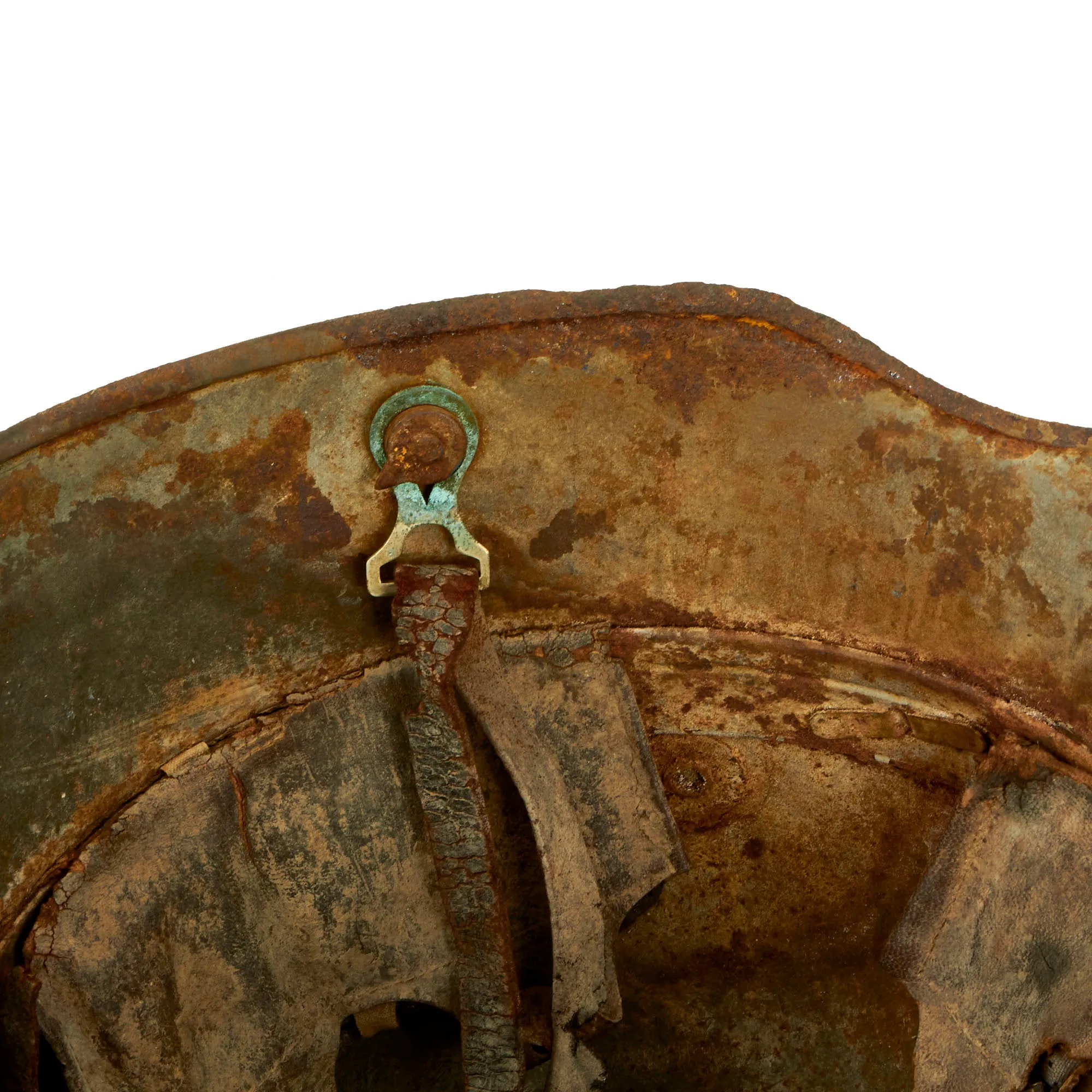 Original Imperial German WWI M-1916 M16 Stahlhelm Helmet with Panel Camouflage Paint - marked B.F.64.