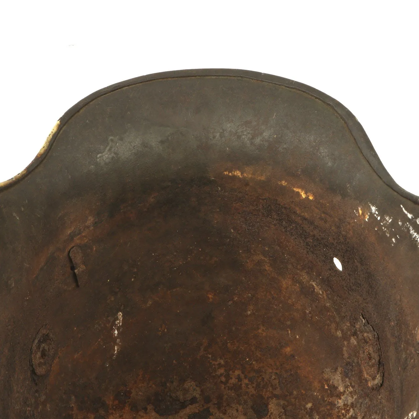 Original Imperial German WWI M16 Stahlhelm Helmet Shell with Panel Camouflage Paint - marked B.F. 62.