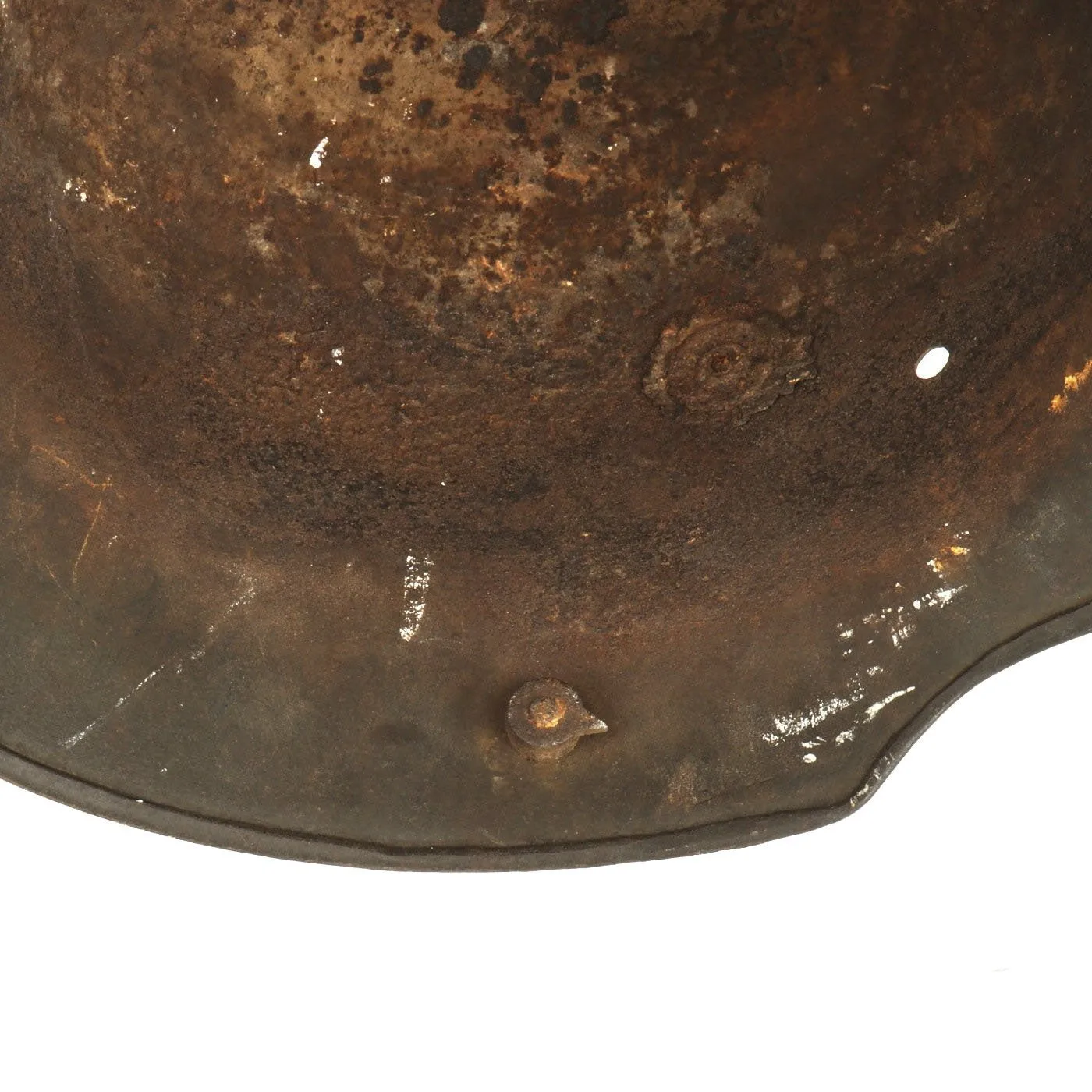 Original Imperial German WWI M16 Stahlhelm Helmet Shell with Panel Camouflage Paint - marked B.F. 62.