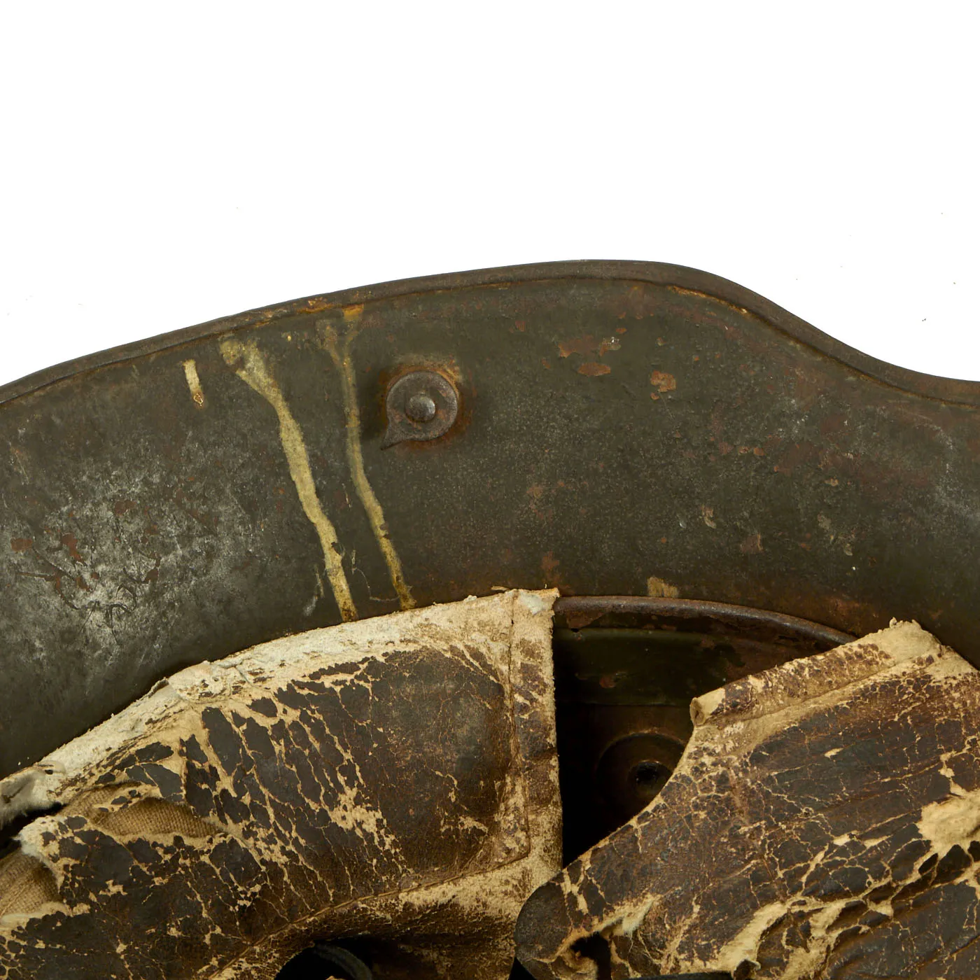 Original Imperial German WWI M16 Stahlhelm Helmet with Panel Camouflage Paint - marked B.F.64.