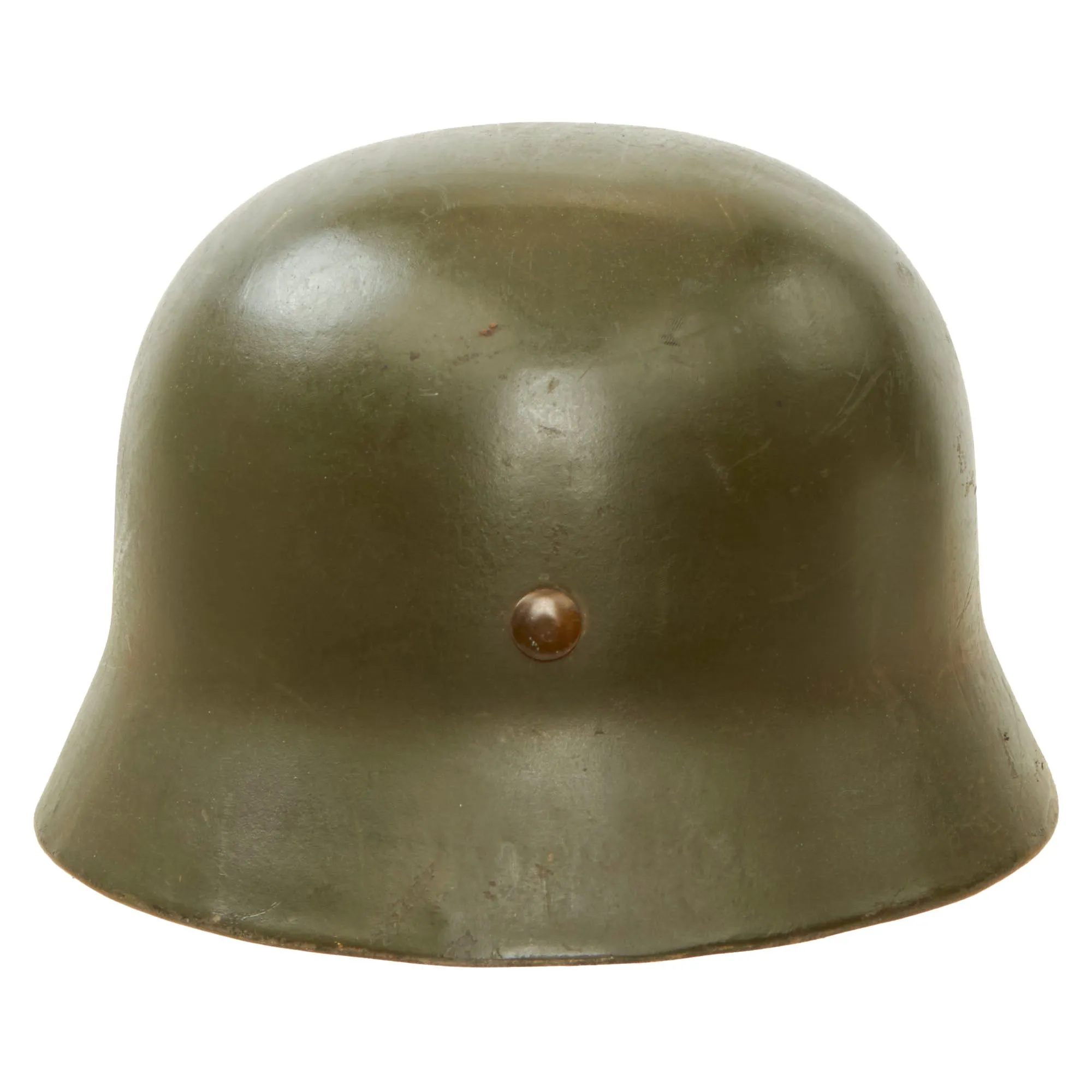 Original Rare Early German WWII Army Heer M35 Double Decal Helmet with Liner & Chinstrap - Stamped ET66