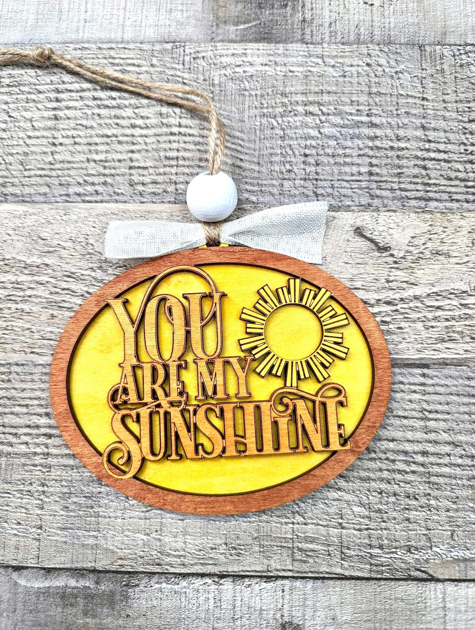 Ornament SVG File Glowforge Ready Laser: You Are My Sunshine, My Only Sunshine