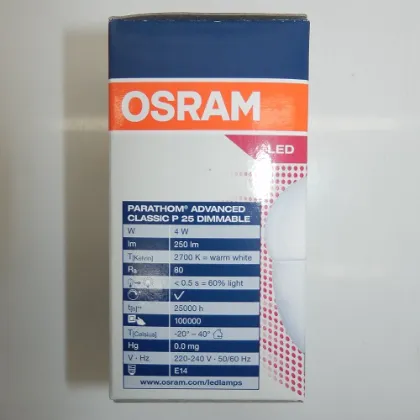 Osram Parathom 4W Frosted White LED Light Bulb E14