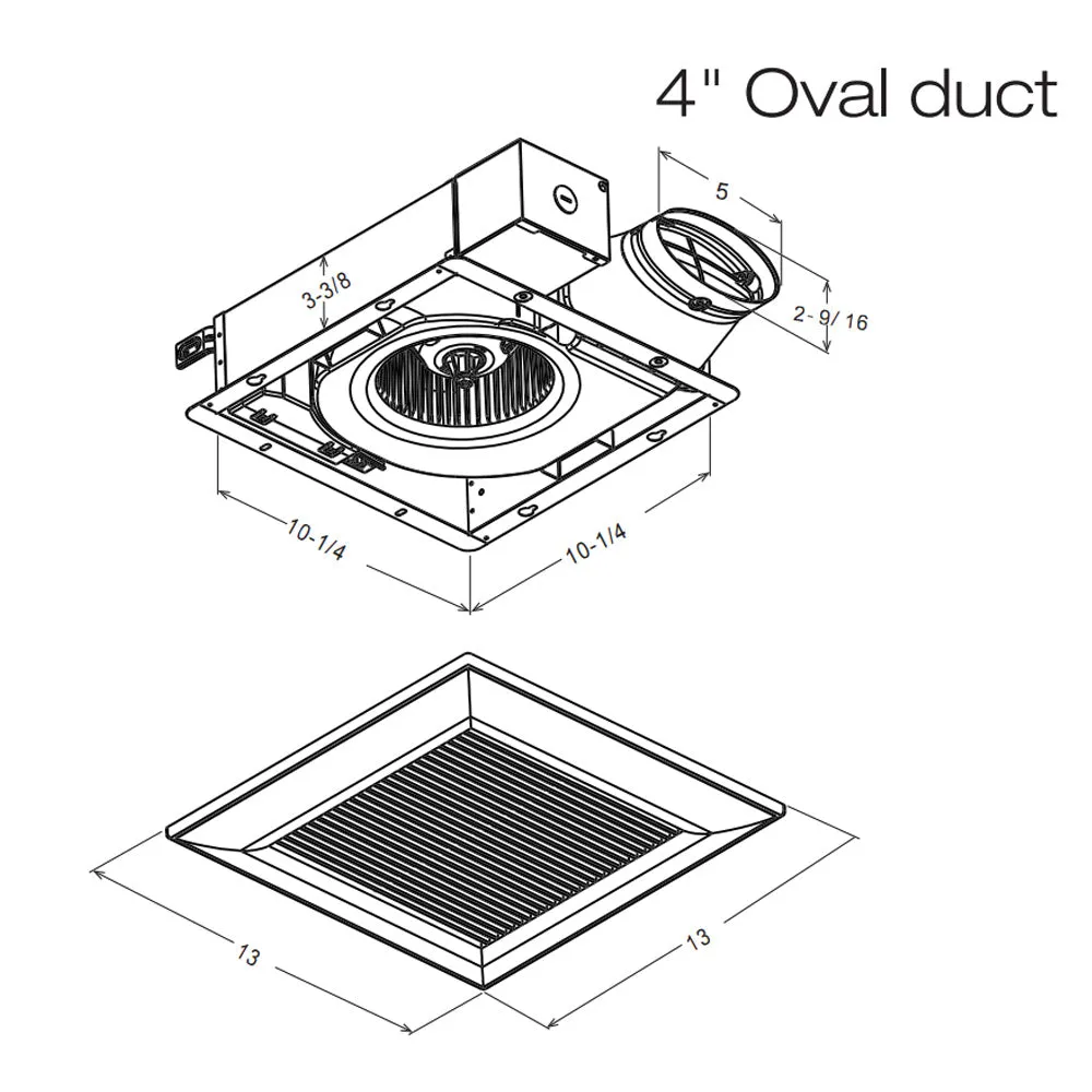 Panasonic WhisperValue DC, Ventilation Fan, 50/80/110 CFM