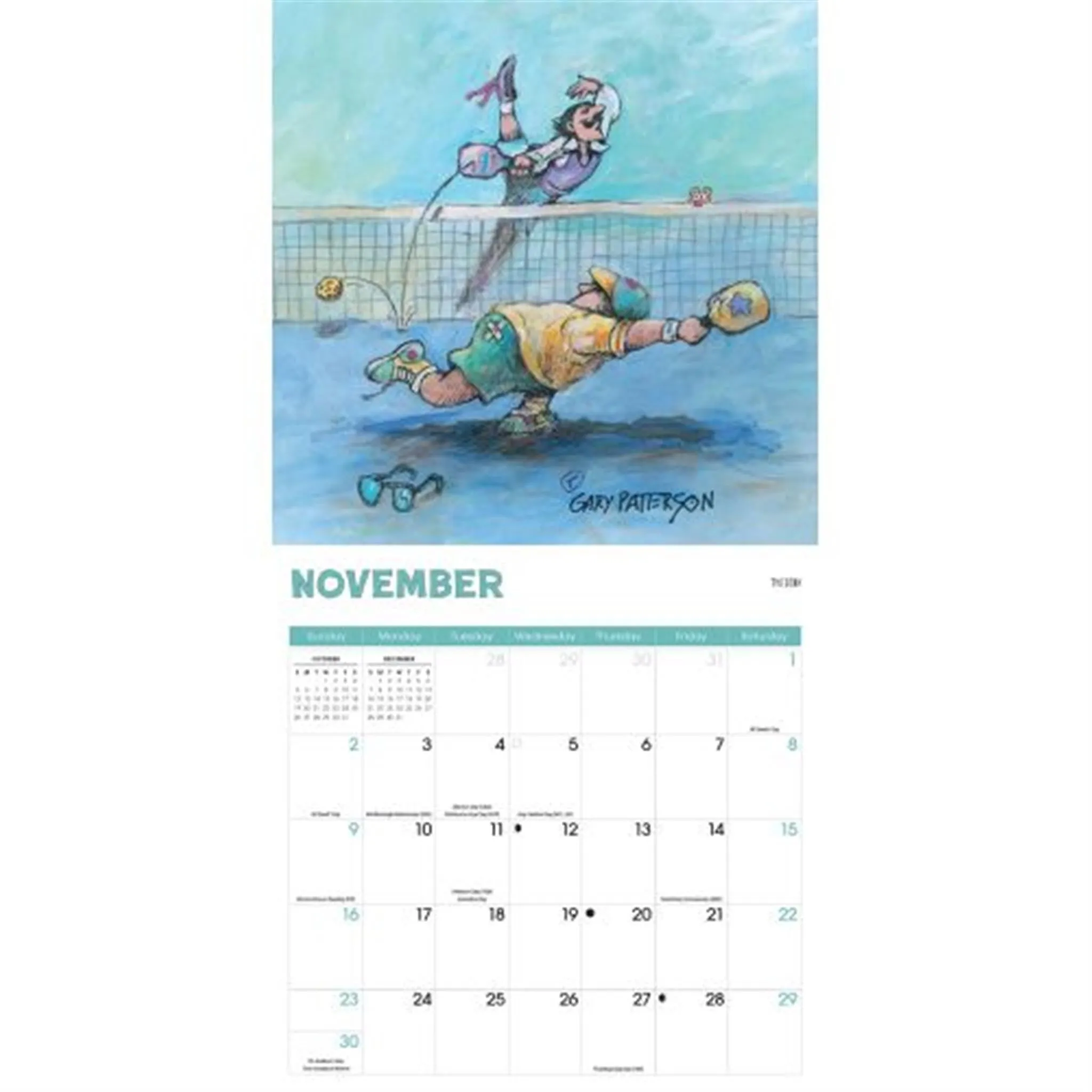 Patterson Pickleball Wall 2025 Calendar