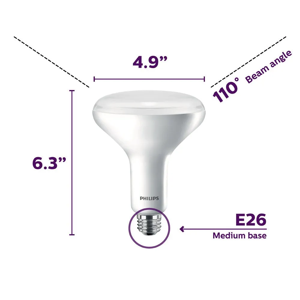 PHILIPS LED 457010 BR40 Dimmable 800-Lumen, 2700-2200-Kelvin, 10 (65 Equivalent) Flood