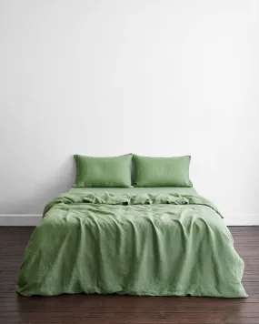 Pistachio 100% French Flax Linen Bedding Set