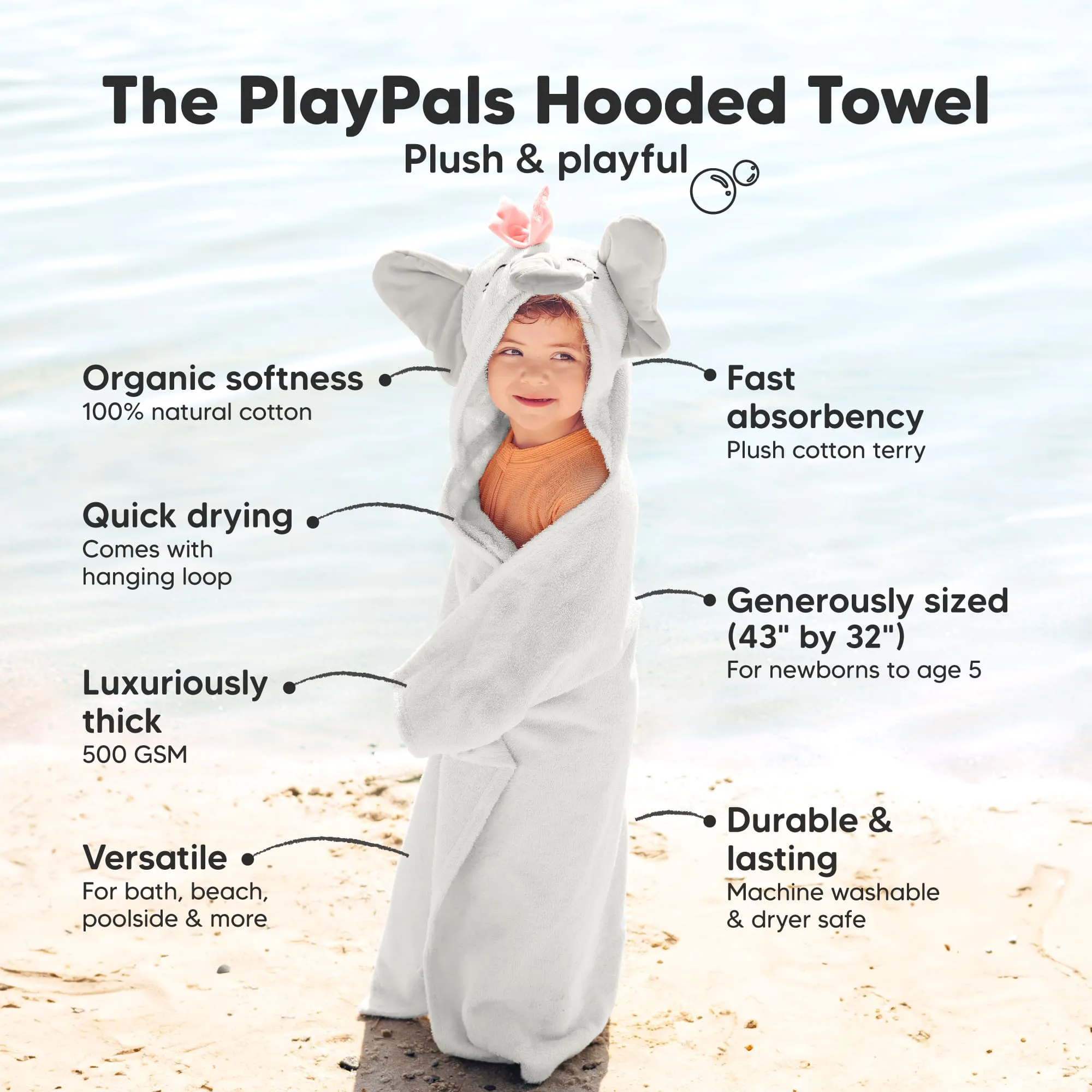 PlayPals Hooded Towel (Ella)