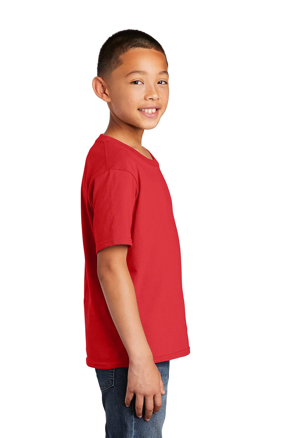 Port & Company Youth Fan Favorite Short Sleeve Crewneck T-Shirt - Bright Red