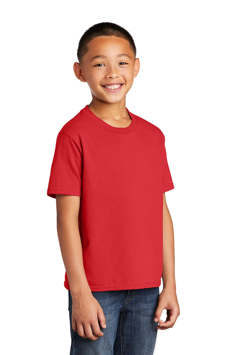 Port & Company Youth Fan Favorite Short Sleeve Crewneck T-Shirt - Bright Red