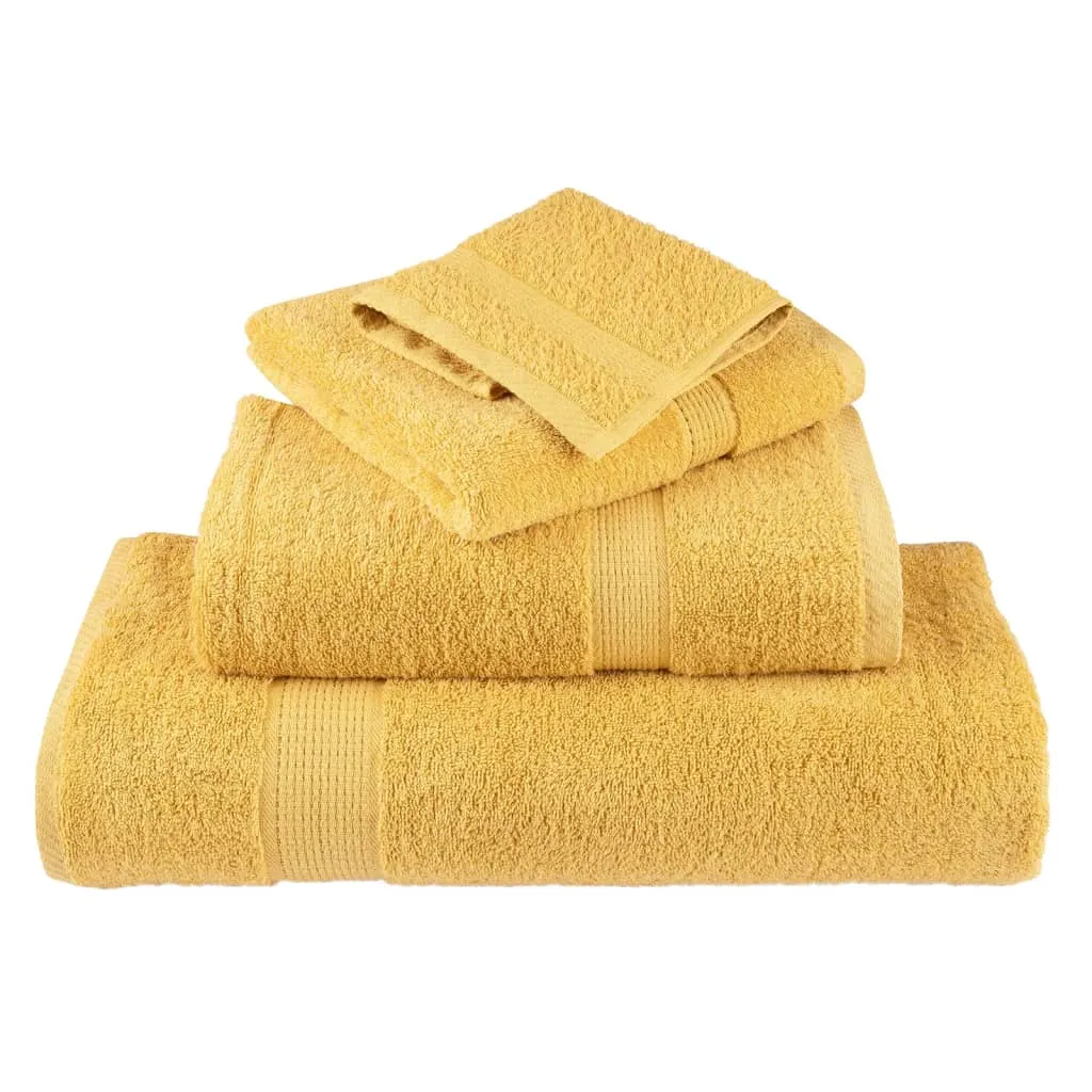 Premium Bath Towels SOLUND 10pcs Gold 100x150cm 600gsm