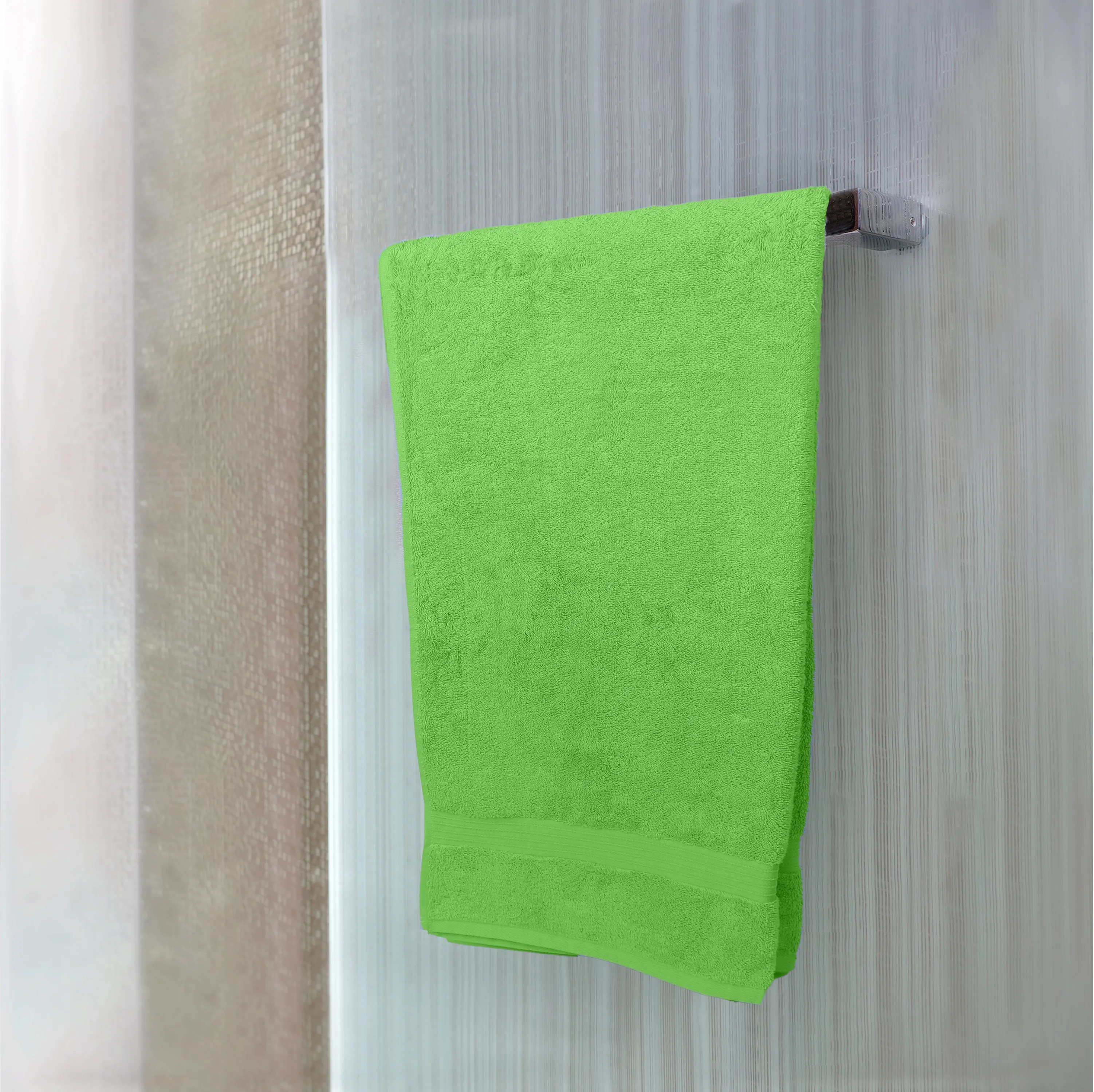 Premium Green Pack of 2  600gsm High Quality Cotton Bath Towel 70x140cm