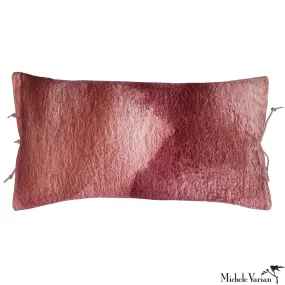 Printed Velvet Pillow Smudge Putty 12x22