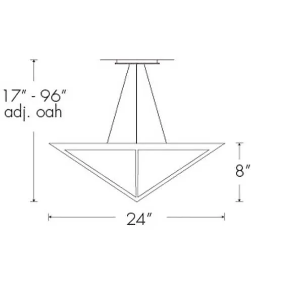 Profiles 11201-24-SFM Indoor/Outdoor Semi Flush Mount Pendant By Ultralights Lighting