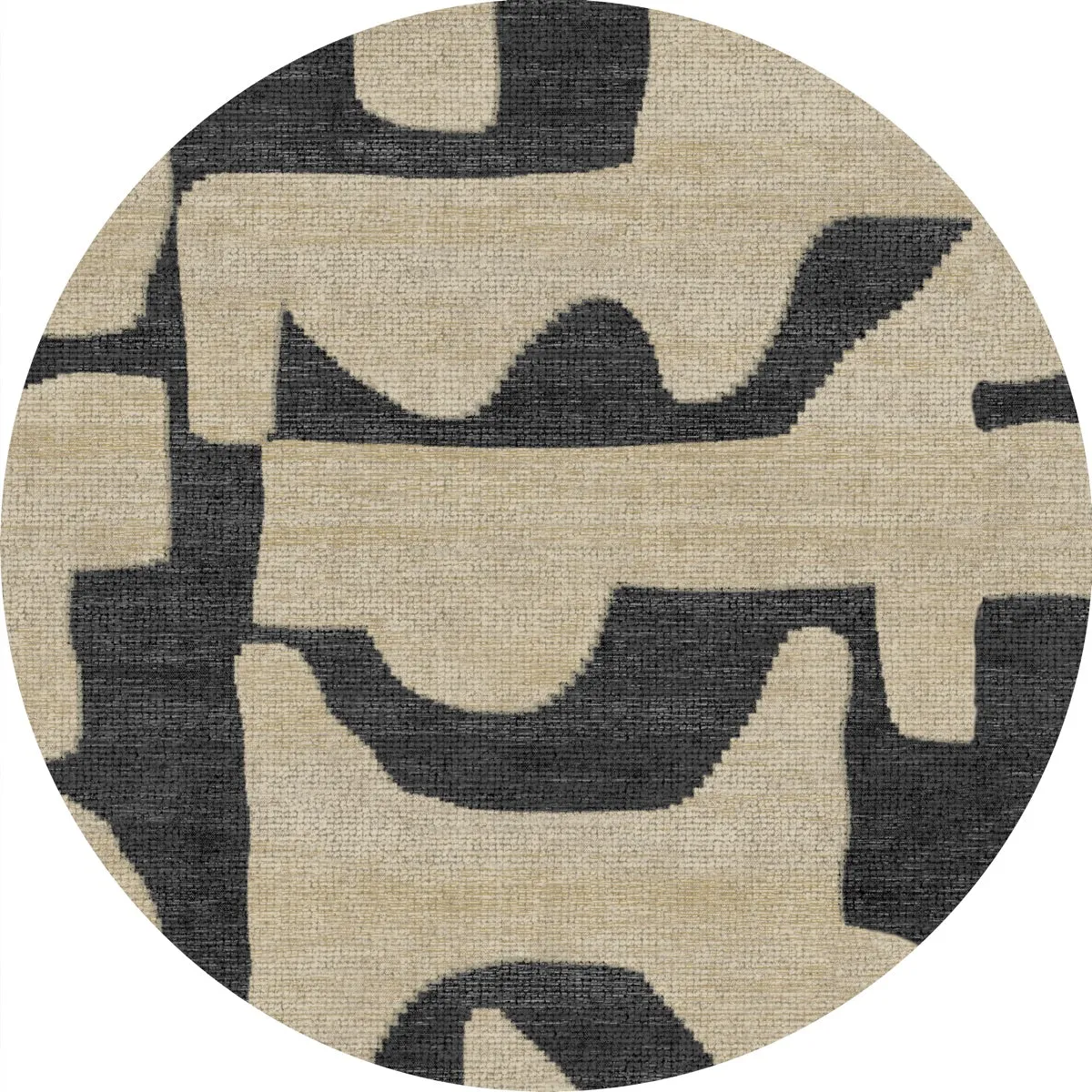 Puzla Natural Black Rug - Second Love