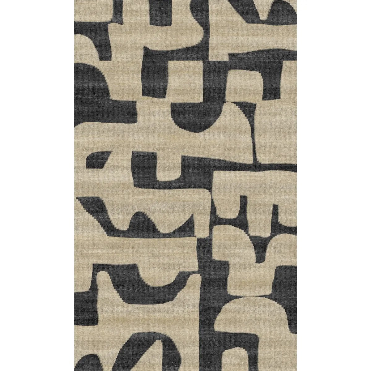 Puzla Natural Black Rug - Second Love