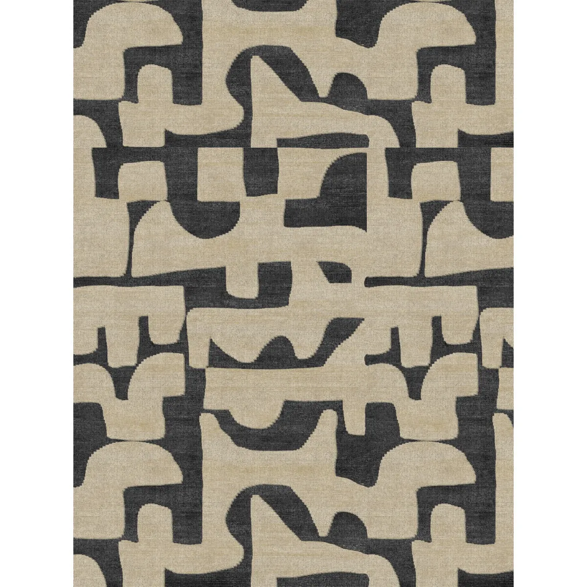 Puzla Natural Black Rug - Second Love