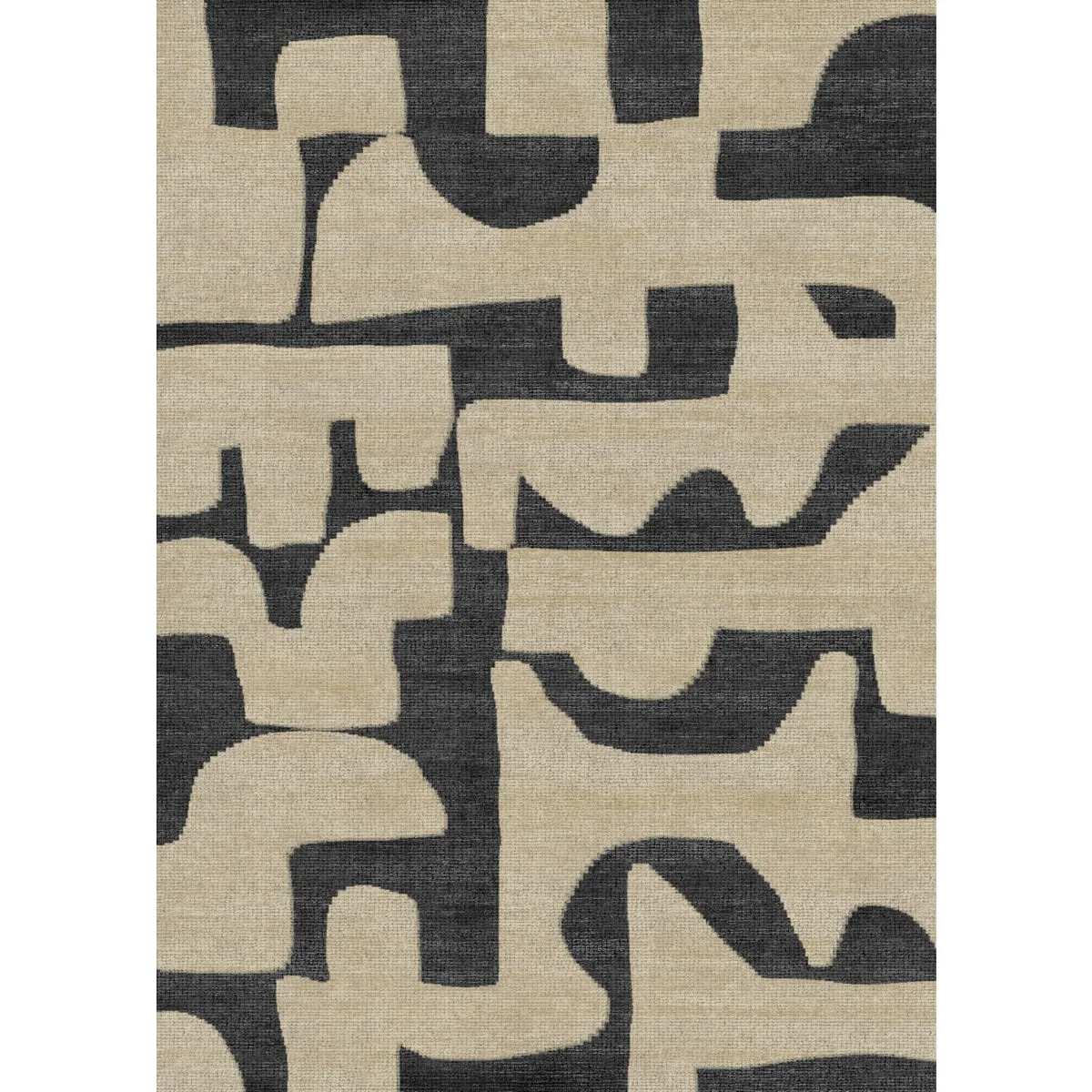 Puzla Natural Black Rug - Second Love