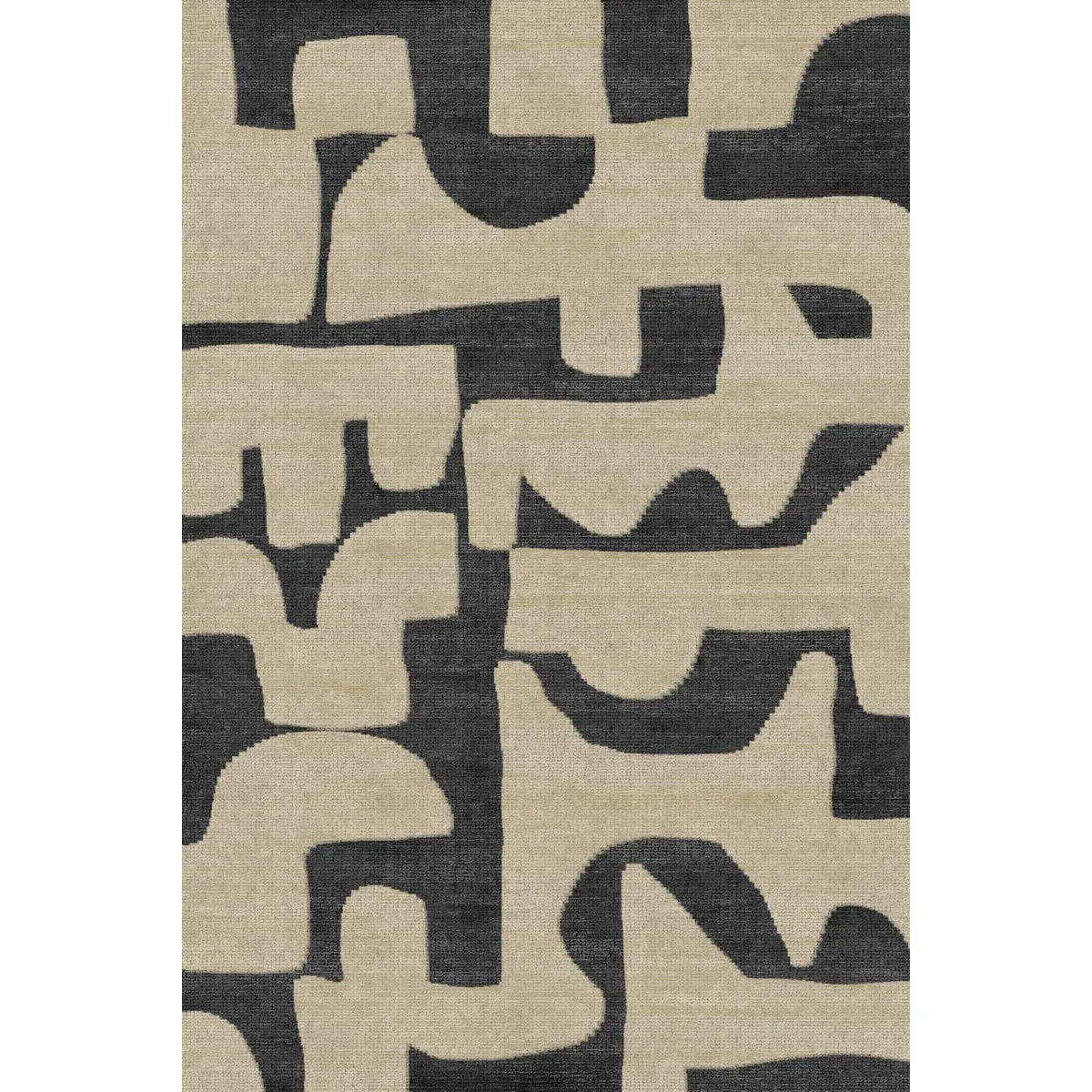 Puzla Natural Black Rug - Second Love