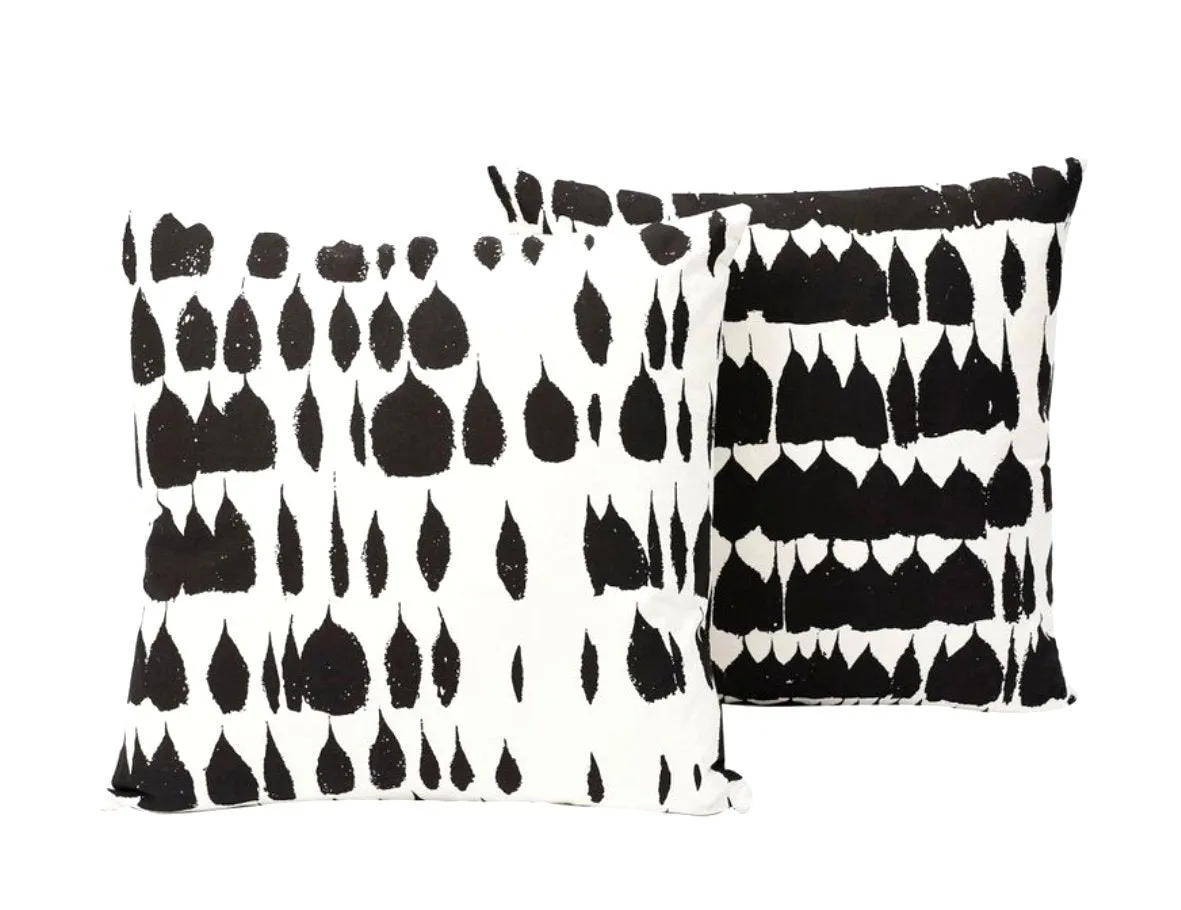 QUEEN OF SPAIN: Abstract Black and White Pillow Cover / Schumacher Pillow Case / Schumacher fabric