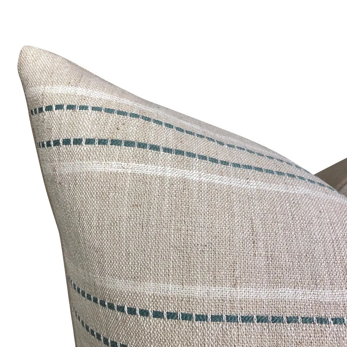 READY TO SHIP Designer Fowler in Moonstone Stripe Linen Pillow Cover