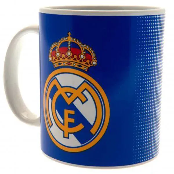 Real Madrid Halftone 11 oz Mug - White-Blue