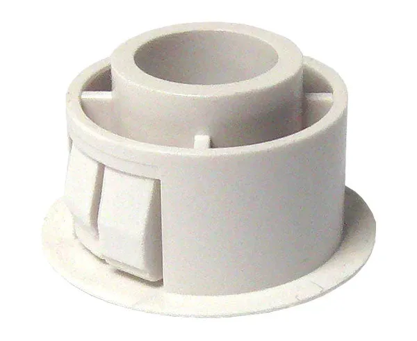 Recessed Adaptors, Reusable, 3/8" Hole, 3/4" Diameter, White - 10 Pack