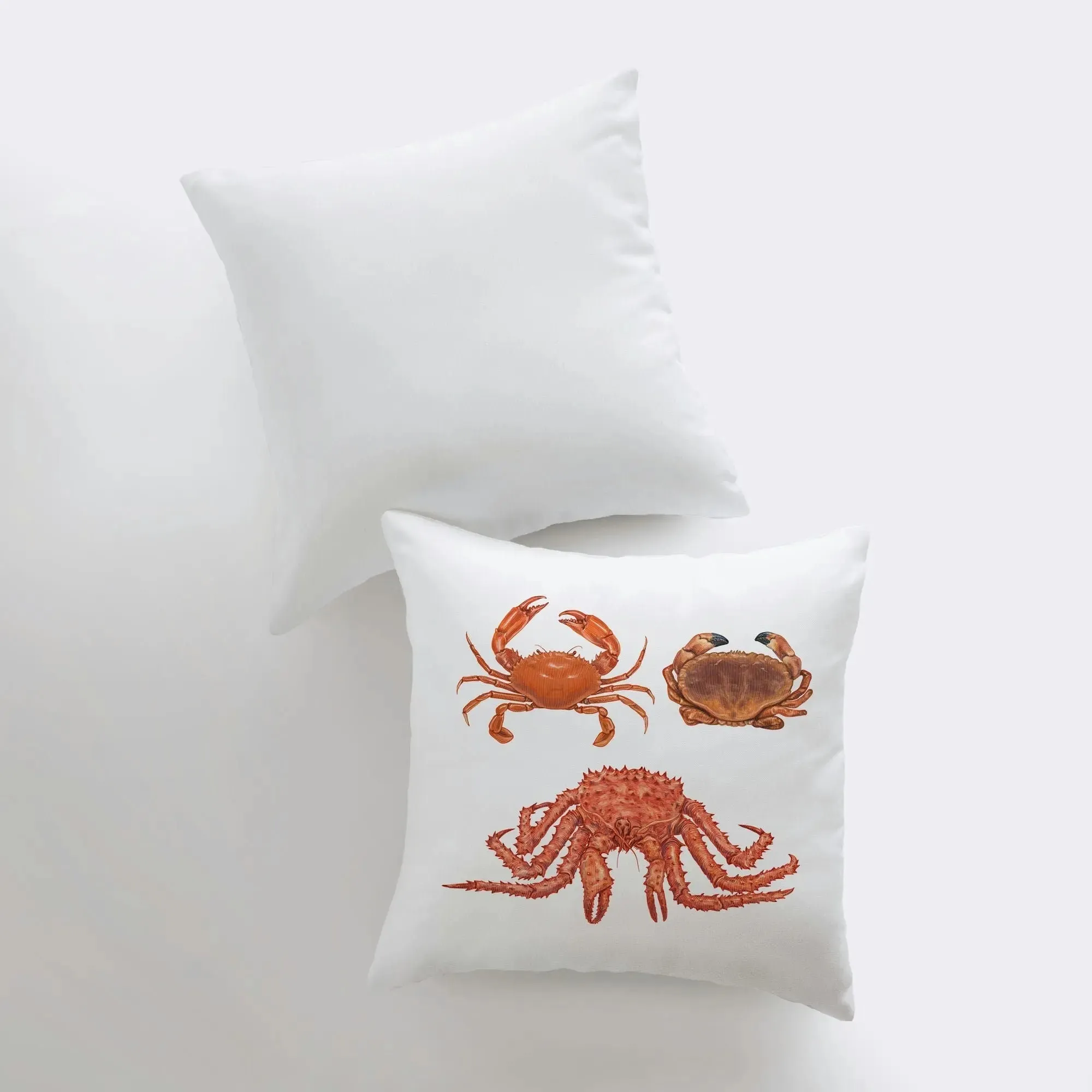 Red Crabs |  Crustaceans | Throw Pillow | Home Decor |Modern Decor |Nautical |Ocean | Gift for Her | Accent Pillow Cover | Beach | Custation