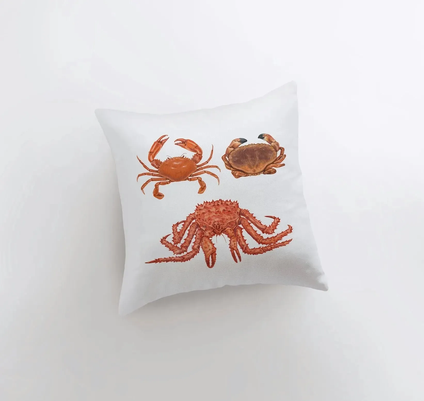 Red Crabs |  Crustaceans | Throw Pillow | Home Decor |Modern Decor |Nautical |Ocean | Gift for Her | Accent Pillow Cover | Beach | Custation