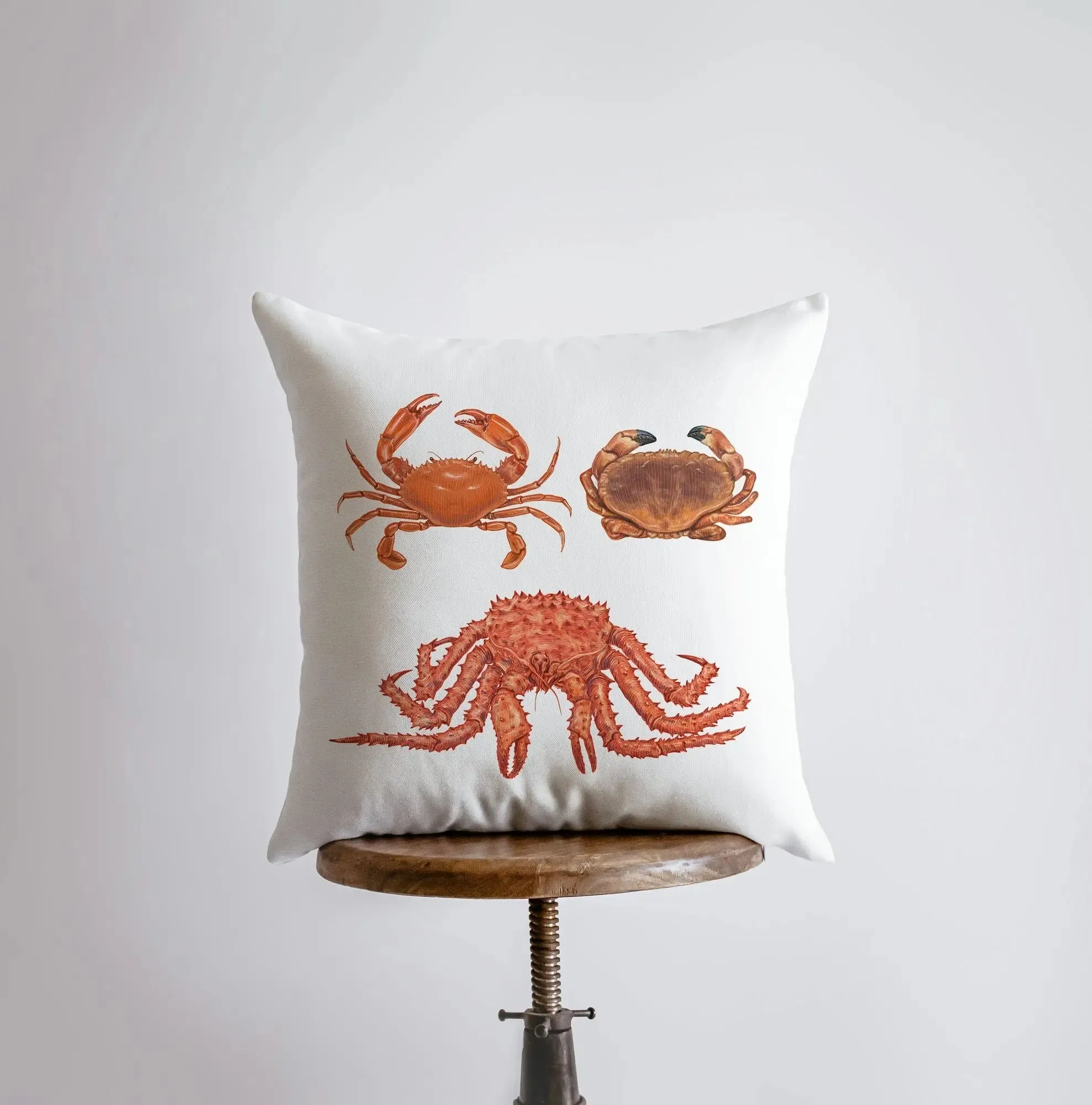 Red Crabs |  Crustaceans | Throw Pillow | Home Decor |Modern Decor |Nautical |Ocean | Gift for Her | Accent Pillow Cover | Beach | Custation