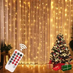 Remote-Controlled Christmas Curtain Lights