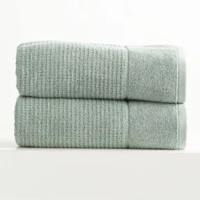 Renee Taylor Cambridge Textured 2 Piece Eucalyptus Bath Sheet Pack