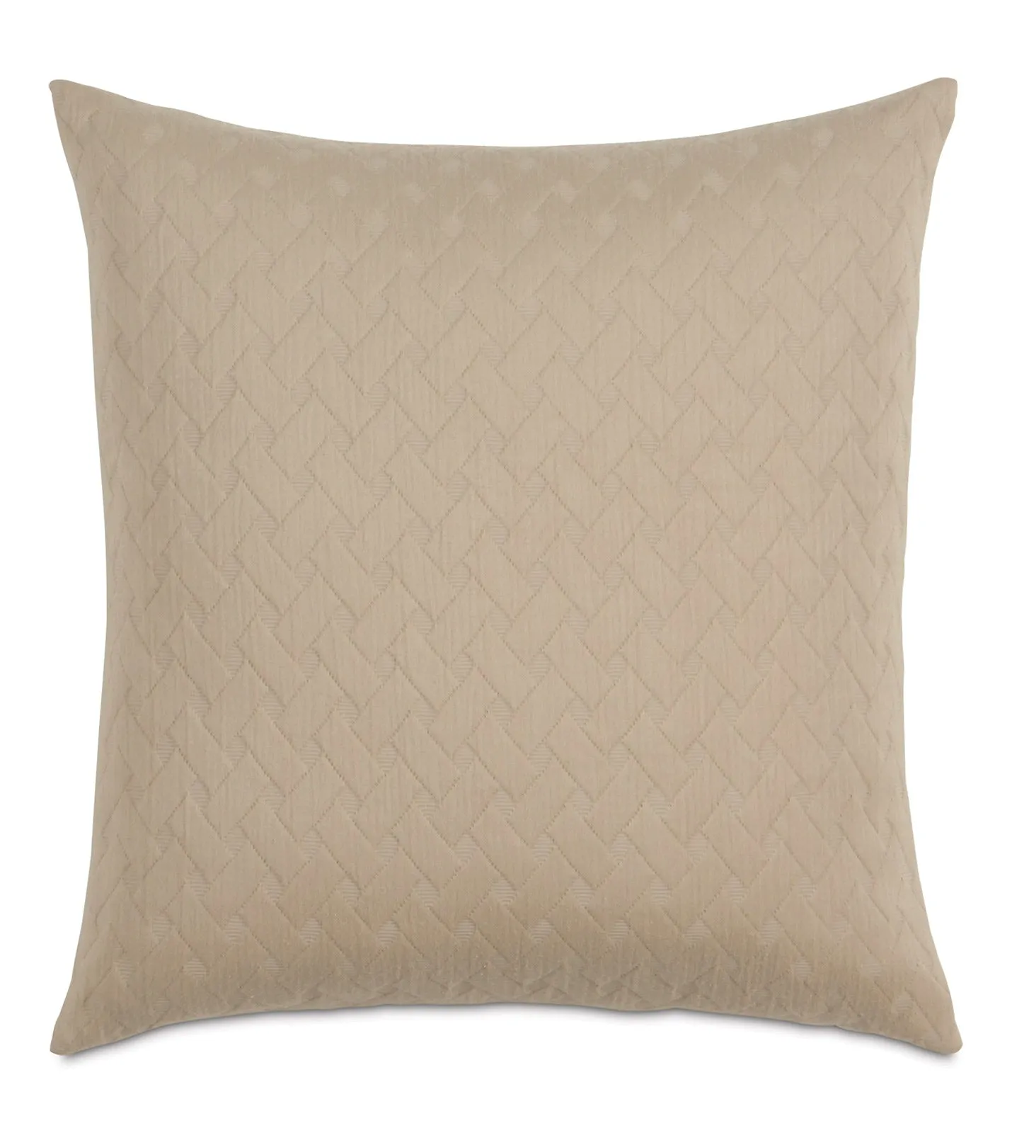 Sand Matelassé Throw Pillow Cover 18x18