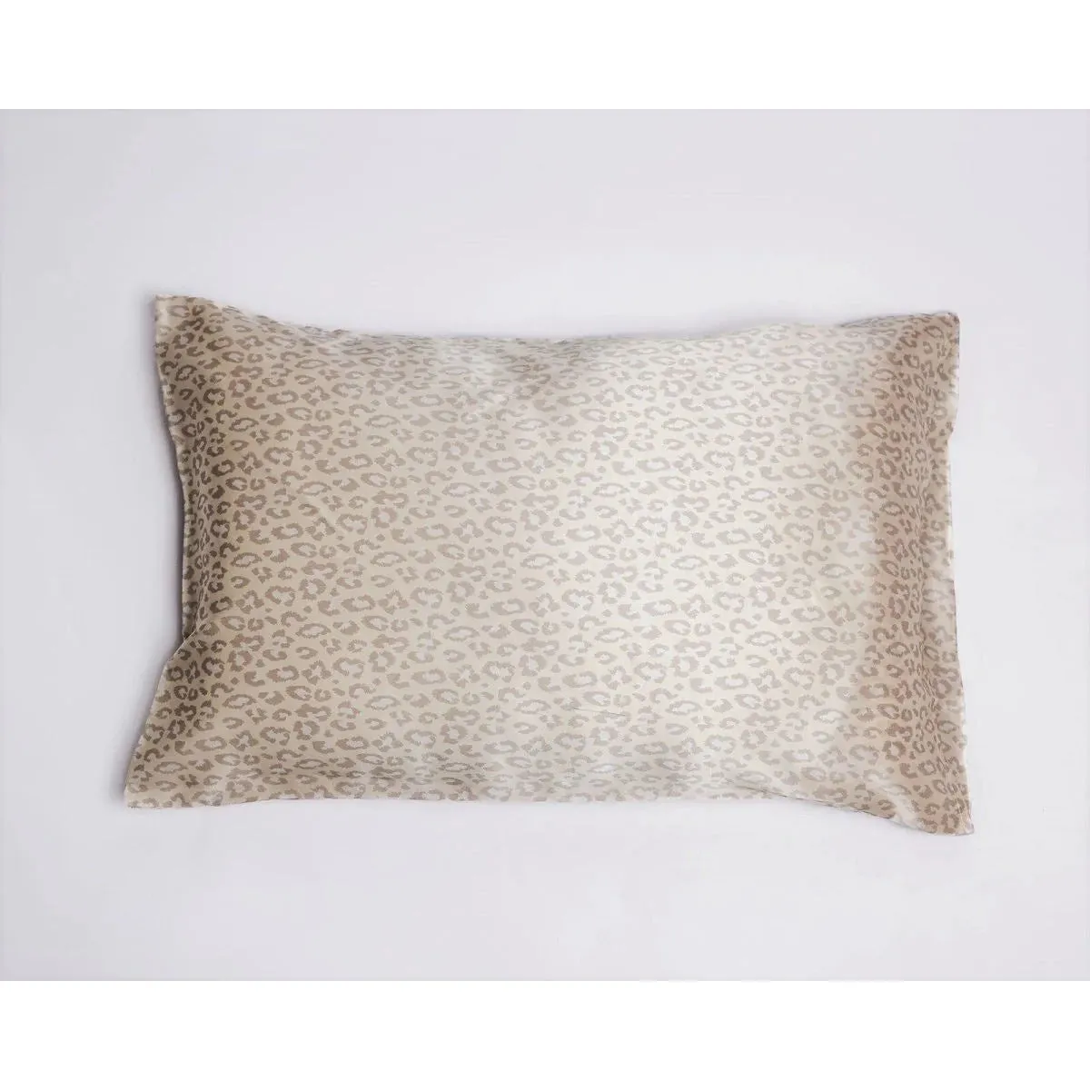 Silk Magnolia Sand Leopard Silk Pillowcase