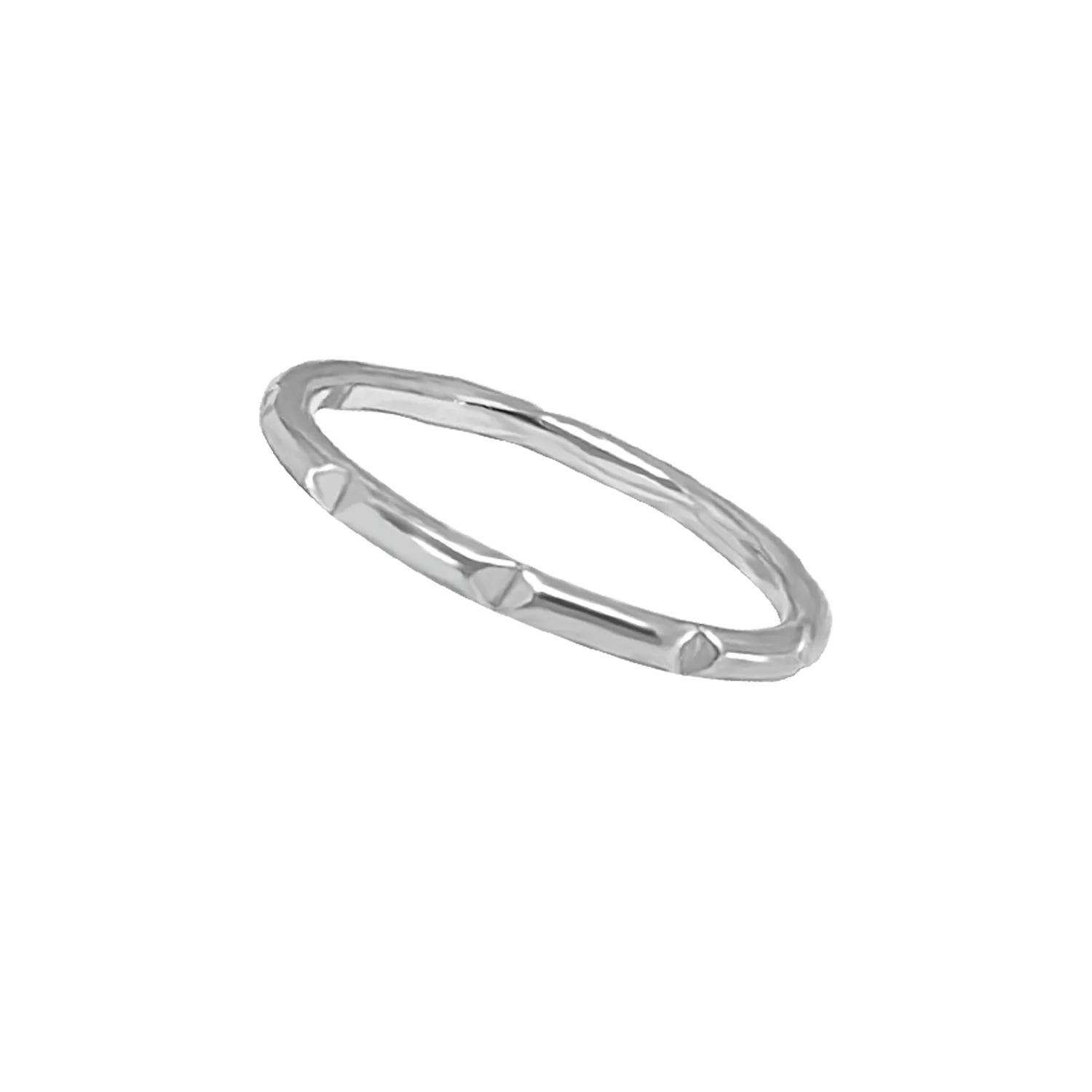 Silver Notch Band Ring