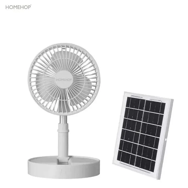 Solar rechargeable pedestal,table fan with dual use USB portable & 5200mAh lithium battery & 3 gear for Home and Office