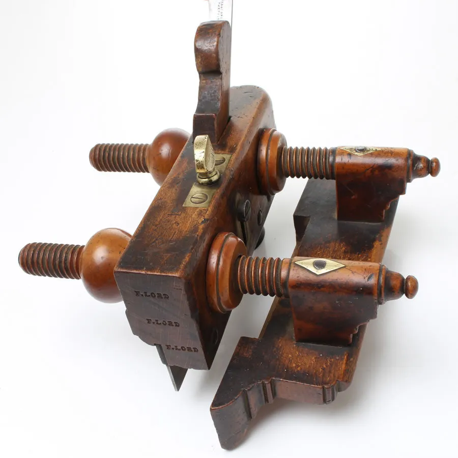 SOLD - Old Wooden Screw Stem Plough Plane (Beech, Boxwood)