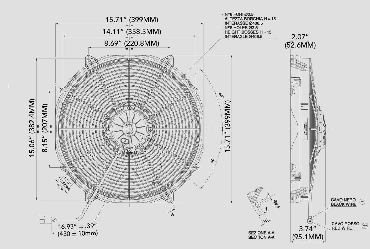 SPAL Electric Radiator Fan (16" - Puller Style - High Performance - 1918 CFM) 30102082