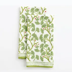 Spring Ginkgo Tea Towels