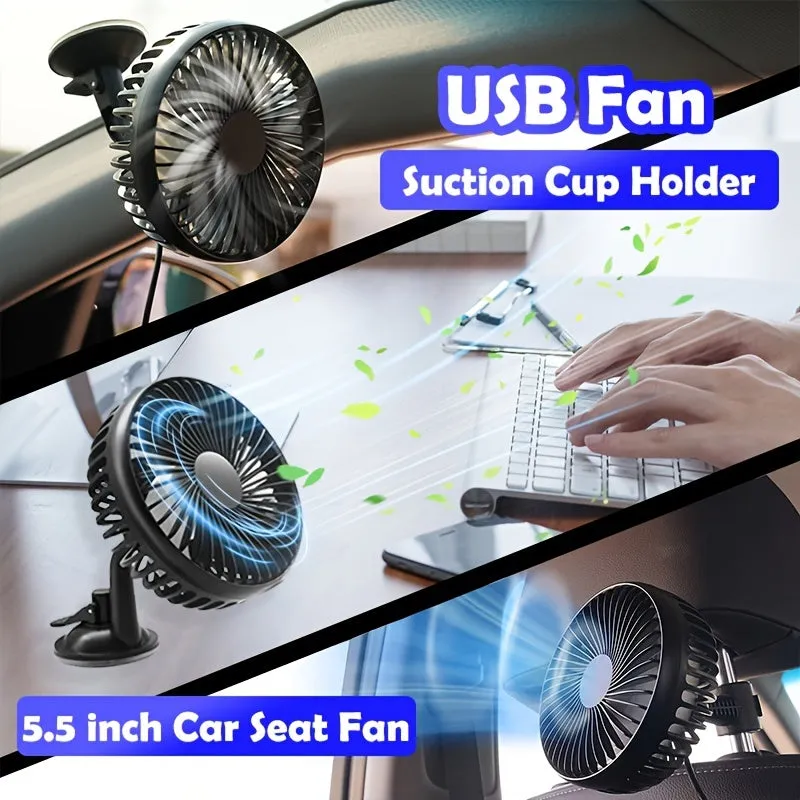 Stay Cool Anywhere, Anytime Portable USB Desk and Car Fan