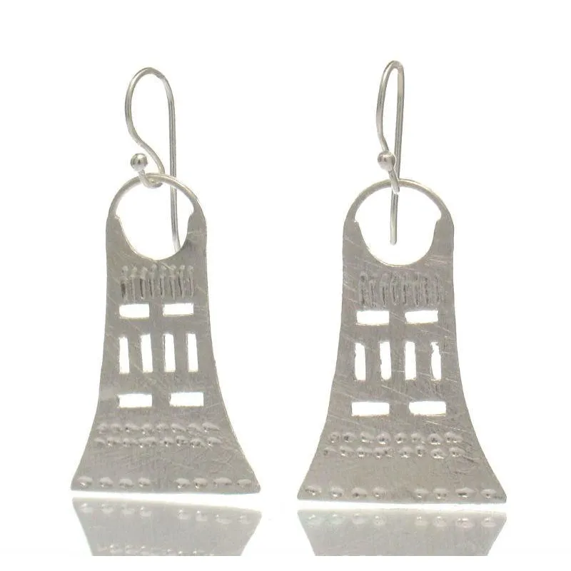 Sterling Silver Sky Scraper Earrings