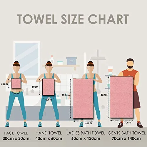 Story@Home Bath Towel Set - Premium Collection of 450 GSM Made with 100% Soft Cotton with Quick Dry Set of 6 Towels - White