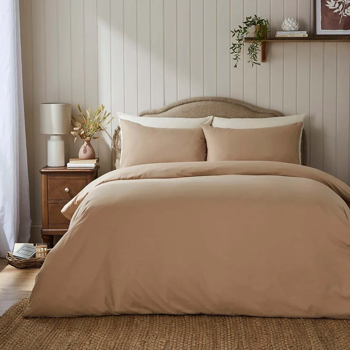 Super Soft Microfibre Plain Duvet Cover and Pillowcase Set