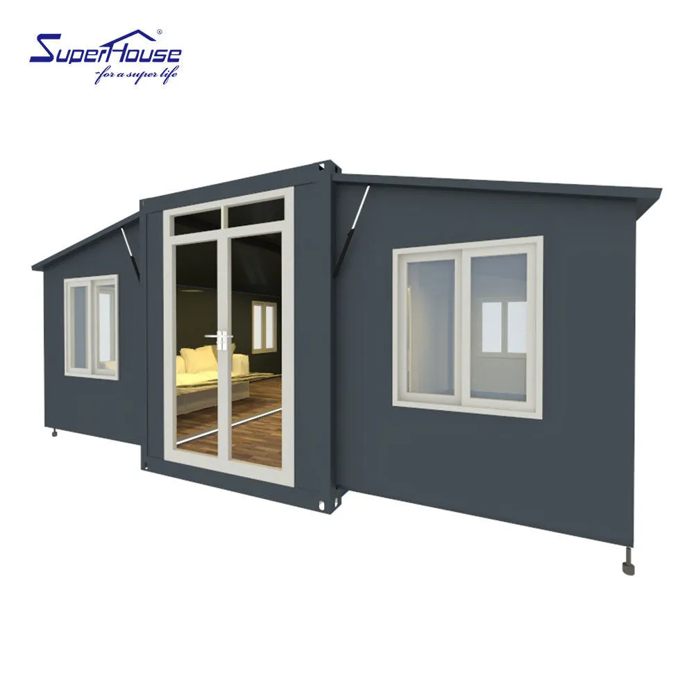 Superhouse 2 Bedroom Foldable Prefabricated Houses Portable Collapsible Expandable Container Living House under 50k