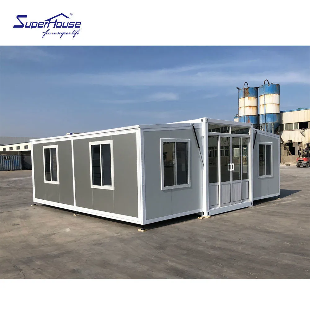 Superhouse 2 Bedroom Foldable Prefabricated Houses Portable Collapsible Expandable Container Living House under 50k