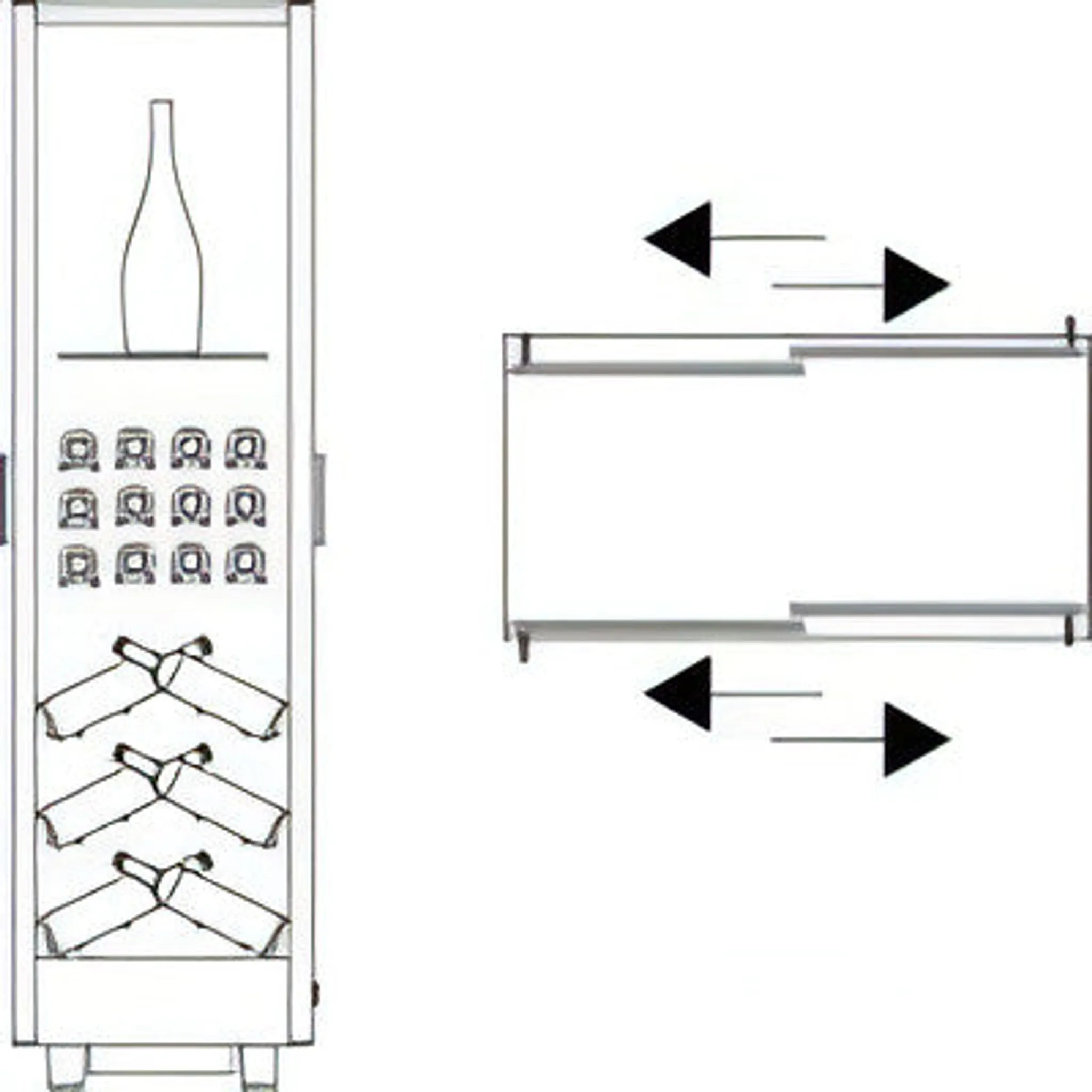 Teca Vino - Wine Wall TV14 - Customisable Shelving - For Restaurant Use