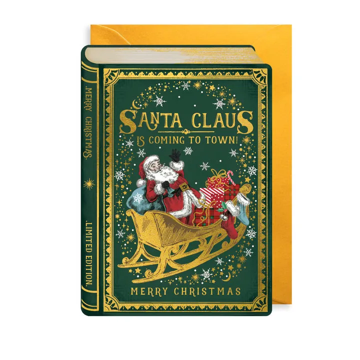 The Art File Santa Claus To Town Book Card