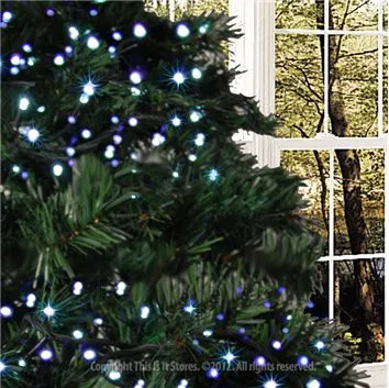 The Christmas Workshop 78590 200 LED Blue & White Chaser Christmas Lights | Indoor/Outdoor Fairy Lights | 13.9 Metres | 8 Light Modes | Christmas/Weddings/Gardens